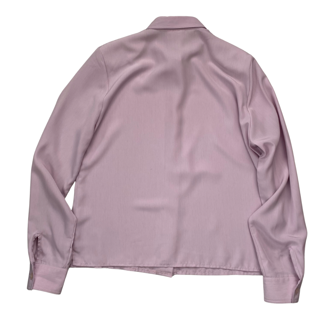 Lilac cotton shirt on a white background