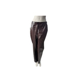 Brown leather pants on a white background