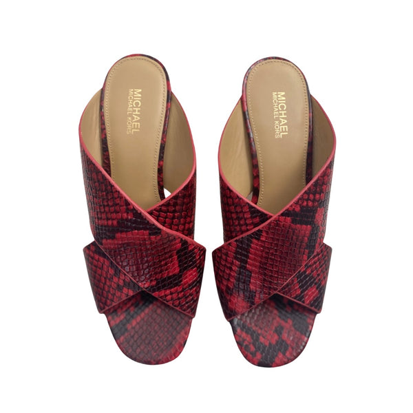 MICHAEL KORS  Porter Mules Red SIZE 36