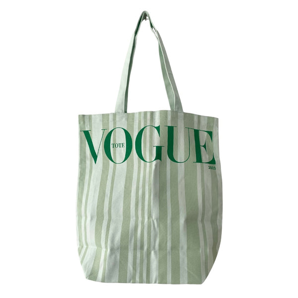 VOGUE Canvas Tote Bag Green