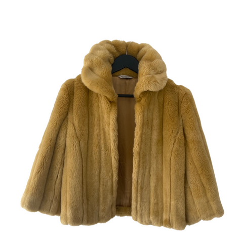 VINTAGE Faux Fur Short Jacket SIZE 10