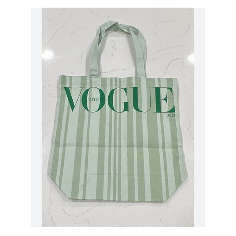 VOGUE Canvas Tote Bag Green