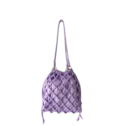 Satin String Buck Bag Lilac