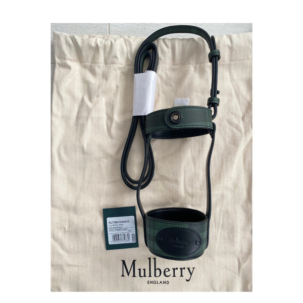 MULBERRY Leather Crossbody Bottle Holder Green