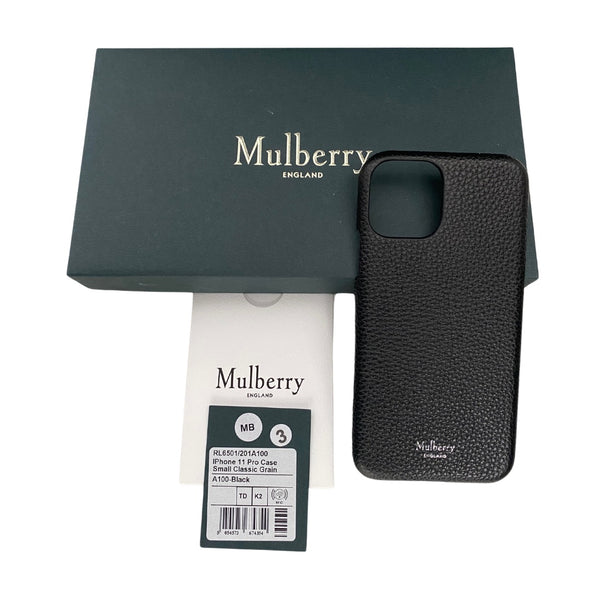 MULBERRY iPhone 11 Pro Leather Phone Case Black