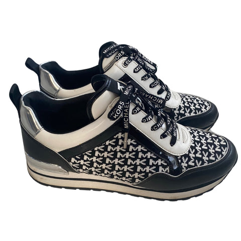 MICHAEL KORS Wilma Trainer Sneaker Runners Black White SIZE 41