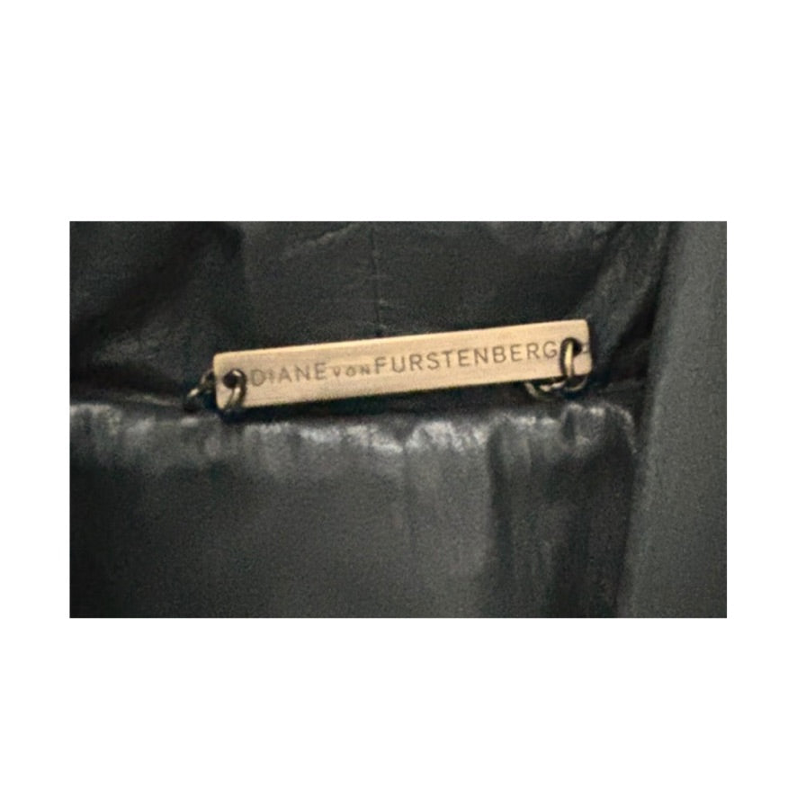 Diane von Furstenberg label on a black garment
