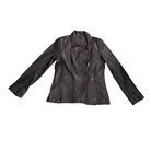 Grey leather jacket on a white background