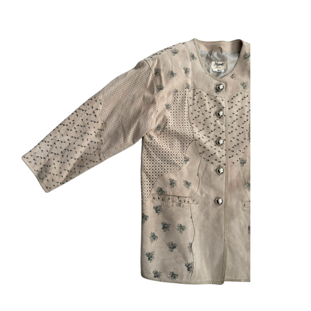 Long-sleeve shirt with a pattern on a white background