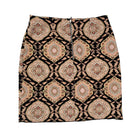 Patterned skirt with a black background