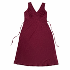 Maroon dress with thin straps on a white background