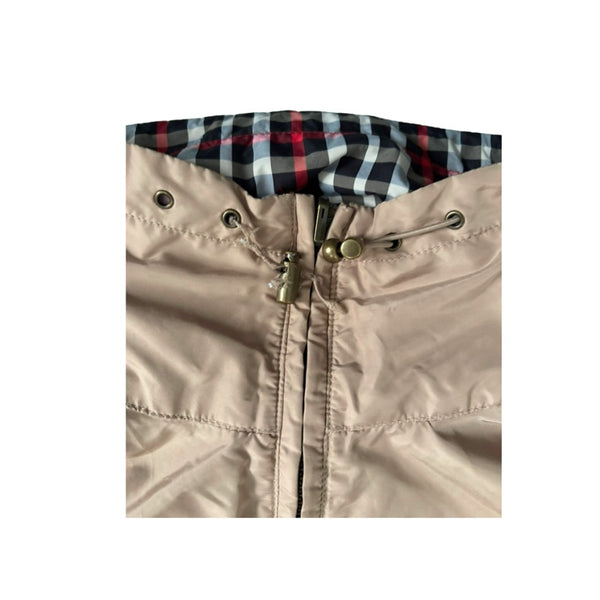 Golfino Lighweight Reversible Gilet Beige Check Size 16 - Preloved