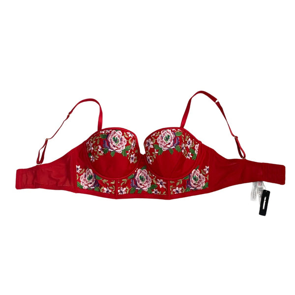 Ann Summers Embroidered Bustier Red SIZE 12-14