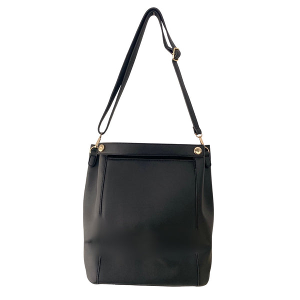 Studded Shoulder Tote Bag Black