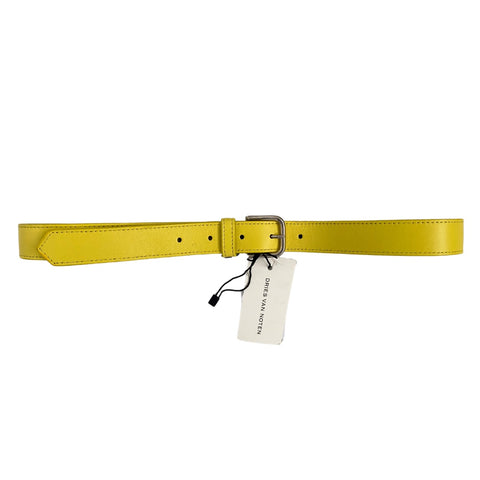 DRIES VAN NOTEN Leather Belt Yellow