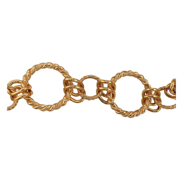 Chunky O-Ring Chain Link Belt Gold