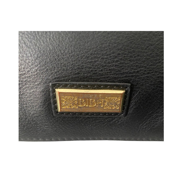 BIBA Rachel Crossbody Leather Embossed Camera Bag Black