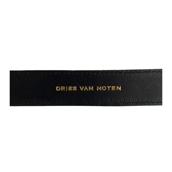 DRIES VAN NOTEN Leather Belt Yellow