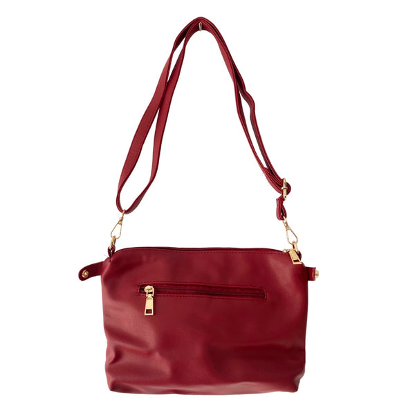 Pearl Stud Bucket Bag Large Red