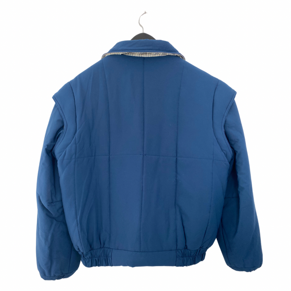 VINTAGE 80s Padded Jacket Blue SIZE XL