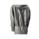 Gray hooded jacket on a white background