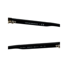 Black Emporio Armani eyeglass frame on a white background