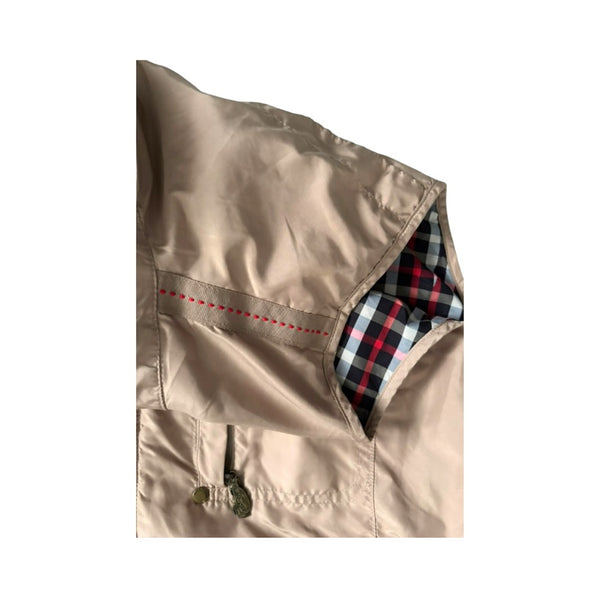 Golfino Lighweight Reversible Gilet Beige Check Size 16 - Preloved