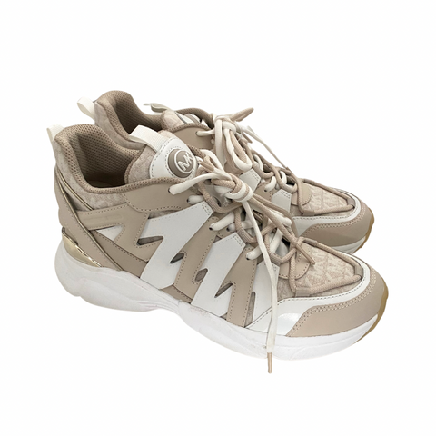 MICHAEL KORS Hero Trainer Runners Sneaker Cream SIZE 41