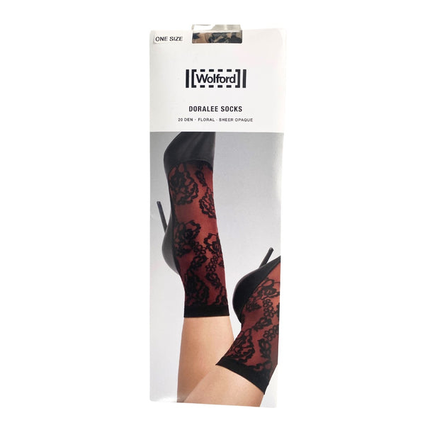 Floral 20 Denier Sheer Doralee Socks Wolford Nude