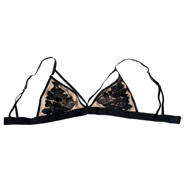 Floral Appliqué Bralet Nude SIZE 14-16