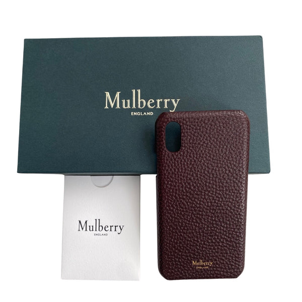 MULBERRY iPhone X Leather Phone Cover Oxblood