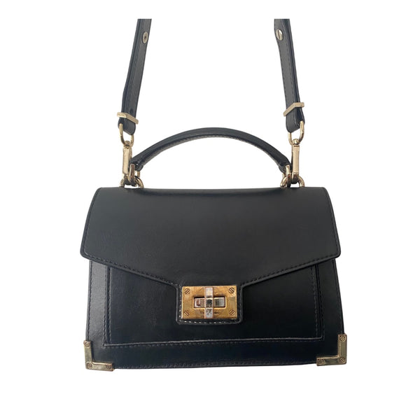 THE KOOPLES  Emily Leather Crossbody Handbag Small Black