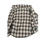 Plaid shirt with a tie front on a white background