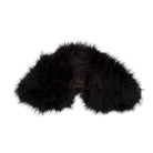 Black fluffy scarf on a white background