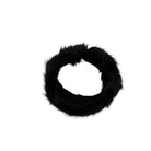 Black fur wreath on a white background