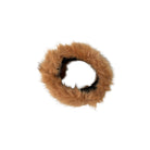 Brown fur headband on a white background