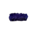 Purple fur headband on a white background