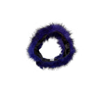 Purple fur headband on a white background