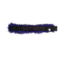 Black headband with blue fur on a white background