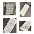 Collage of Primark clothing labels on fabric background