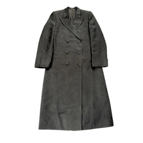 Long black coat on a white background