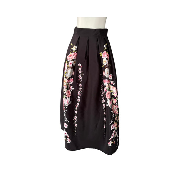 Floral Prom Maxi Skirt Black SIZE 8 - New