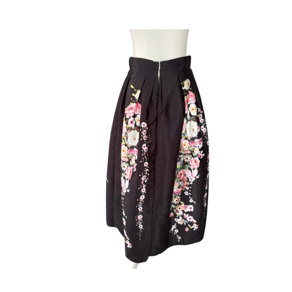 Floral Prom Maxi Skirt Black SIZE 8 - New