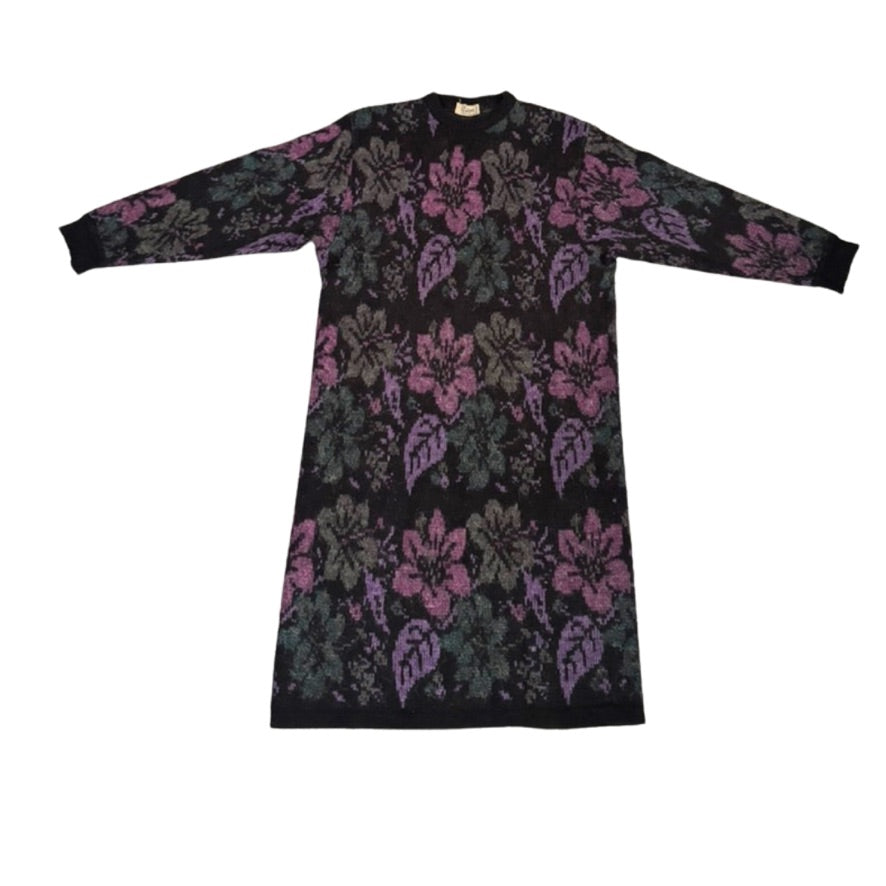 Floral patterned dress on a white background