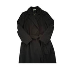 Black coat with a belt on a white background