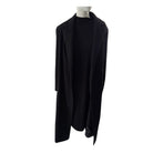 Black coat on a mannequin against a white background