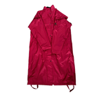 Red raincoat with a hood on a white background