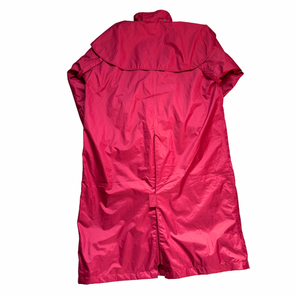 Red raincoat on a white background