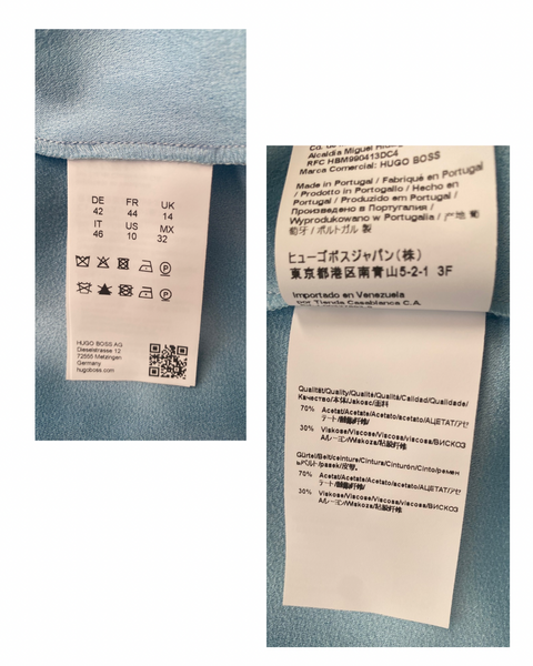 HUGO BOSS Dibanty Dolman Shift Dress Blue SIZE 14 - Preloved