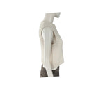 White knitted vest on a mannequin against a white background